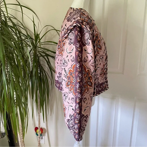 FARM Rio Glam Tapestry Floral Quilted Pink Jacket Small